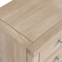 Farro Washed Oak 2 Over 3 Chest Of Drawers Fully Assembled -  By Roseland Furniture - thumbnail 6