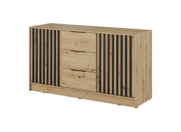 Arte Nelly Contemporary Oak Effect Sideboard 3 Drawers 2 Doors 2 Shelves Lamela Decor (H)860mm (W)1550mm (D)450mm - thumbnail 2