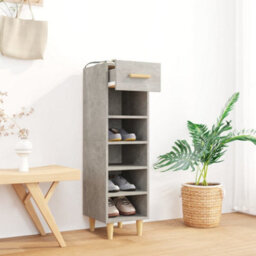 Berkfield Shoe Cabinet Concrete Grey 30X35X105 Cm Engineered Wood - thumbnail 8