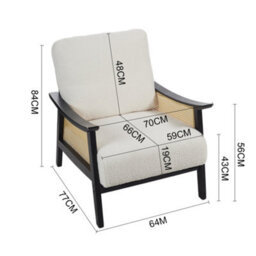 Darphe Mid Century Rattan Armchair For Home - thumbnail 5