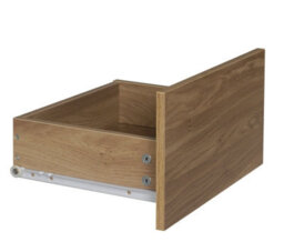 Urbn-Living Urbnliving Height 49Cm 2 Drawer Wooden Bedroom Bedside Cabinet Colour Oak Carcass And Oak Drawers No Handle Nightstand - thumbnail 5