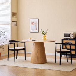 Nordlys Set Of 2 Scandinavian Dining Room Chairs In Solid Wood And Beige Fabric Scandinavian Dining Room - thumbnail 4