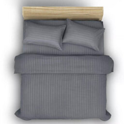 Ameha Grey Striped Microfibre Bedding Set King, Reversible & Breathable Duvet Cover, Fitted Sheet & Pillowcases - thumbnail 4