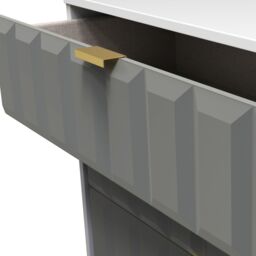 Bologna Ready Assembled Matt Dark Grey & White 5 Drawer Wide Chest (H)1075mm (W)765mm (D)415mm - thumbnail 5
