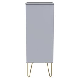 Bologna Ready Assembled Matt Dark Grey & White 5 Drawer Wide Chest (H)1075mm (W)765mm (D)415mm - thumbnail 6