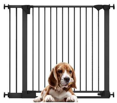 Bettacare Safestep Dog Gate, Black, 110Cm - 117Cm, Extra Low Walkthough, 81Cm Extra Wide Doorway, Extra Wide Pet Gate - image 1