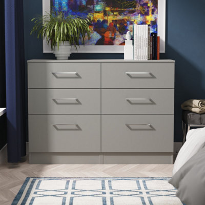 Gloucester 6 Drawer Midi Chest Of Drawers In Dusk Grey (Ready Assembled) - image 1