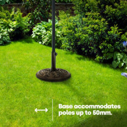 Livivo Parasol Base 9Kg Garden Umbrella Base Stand Floral Design Heavy Duty Resin For Parasol Poles Up To 50mm - thumbnail 3
