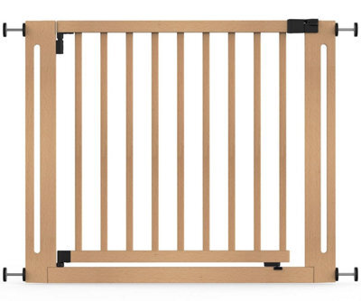 Safetots Wooden Elegance Gate, Natural, 95Cm - 103Cm, Pressure Fit Safety Gate, 73Cm Extra Wide Doorway, Easy Installation - image 1
