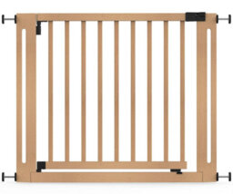 Safetots Wooden Elegance Gate, Natural, 95Cm - 103Cm, Pressure Fit Safety Gate, 73Cm Extra Wide Doorway, Easy Installation