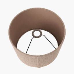 Pacific Lifestyle 35Cm Taupe Boucle Tapered Cylinder Table Lamp Shade Cosy Cream Boho Lampshades - thumbnail 4