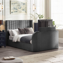 Oakham Hickory Dark Grey Tv Ottoman Storage Bed -  Superking (180Cm) (150Cm) - thumbnail 3