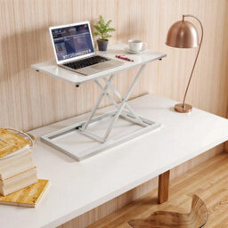 White Standing Desk Converter Sit Stand Desk - thumbnail 4