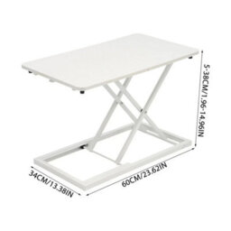 White Standing Desk Converter Sit Stand Desk - thumbnail 2