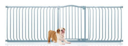Bettacare Curved Top Dog Gate, 234Cm - 243Cm, Matt Grey, Pressure Fit Pet Gate For Dog And Puppy, Pet And Dog Barrier - thumbnail 1