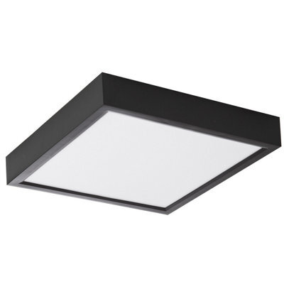 Luminosa Lighting Luminosa Puccy Flush Ceiling Light Black Led Dimmable 3000K - image 1