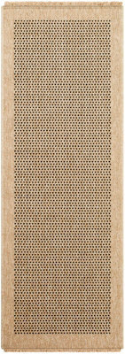 Livabliss Mirage-Cottage Tan Black Fringe In- & Outdoor Jute-Look Rug 80 X 220 Cm Easy Care, Non Shedding - image 1