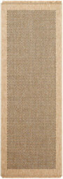 Livabliss Mirage-Cottage Tan Black Fringe In- & Outdoor Jute-Look Rug 80 X 220 Cm Easy Care, Non Shedding - thumbnail 1