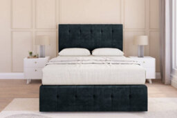 "Sloomy Cambridge Black Naples Divan Bed 2 Drawers Left Side-26"" Strutted Headboard 12"" Footboard 2'6 Small Single"