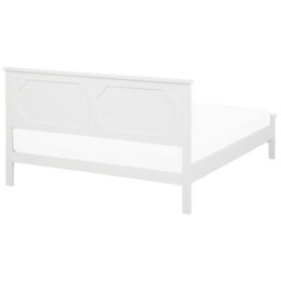 Beliani Bed Pine Wood Olivet 180 X 200 Cm (Eu Super King) White - thumbnail 5