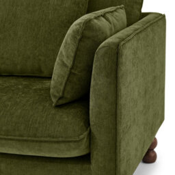 Furniturebox Uk Monroe Green Chenille Fabric Armchair - thumbnail 5