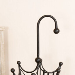 Dibor Traditional Matte Black Metal Large Ornate Scrolled Umbrella Holder Stand H91 X W34Cm - thumbnail 5