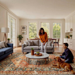 Decoranddecor Hallway Runners, Washable Rugs, Carpet Runner Rug, 60X240Cm, Non-Slip, Pet Friendly, Low Pile, Persian Rug - Calmere - thumbnail 8