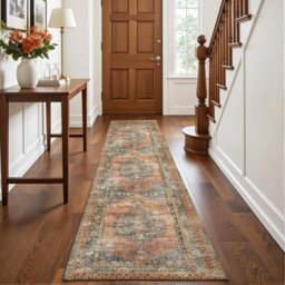 Decoranddecor Hallway Runners, Washable Rugs, Carpet Runner Rug, 60X240Cm, Non-Slip, Pet Friendly, Low Pile, Persian Rug - Calmere - thumbnail 7