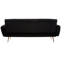 Orsina Velvet Upholstered Black Velvet Sofa Bed, Elegant Seater Sofa Bed For Bedroom, Contemporary Sofa Bed - thumbnail 5