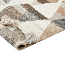 Wyld And Coco Kilim Rug Multicolour Wool & Cotton Boho Patchwork 80 X 150 Cm Tassels - thumbnail 5