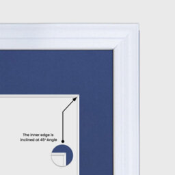 AK Frames 20X16 White Classic Multi Photo Frame With Blue Mount - Holds 9 Apertures (2X) 7X5, (7X) 6X4 Photos - thumbnail 7