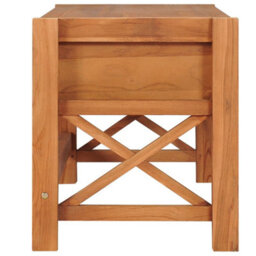 Berkfield Desk With 2 Drawers 100X40X45 Cm Recycled Teak Wood - thumbnail 4