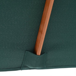 Outsunny Wooden Patio Umbrella Market Parasol Outdoor Sunshade 6 Ribs Green - thumbnail 8