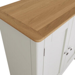 Fwstyle Taberno 2 Door Sideboard Storage Cabinet White Linen & Oak (H) 67 (W) 65 (D) 33Cm - thumbnail 6
