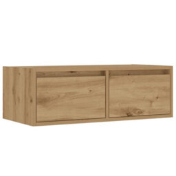 Berkfield Tv Cabinet With Led Lights Artisan Oak 75X35.5X25 Cm - thumbnail 6