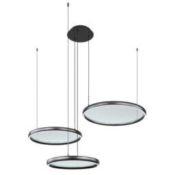 Luminosa Lighting Luminosa Briggs Pendant Ceiling Light Matt Black 3X Led Dimmable 2700-6000K Remote Control - thumbnail 5