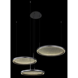 Luminosa Lighting Luminosa Briggs Pendant Ceiling Light Matt Black 3X Led Dimmable 2700-6000K Remote Control - thumbnail 3