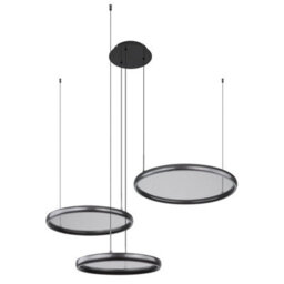Luminosa Lighting Luminosa Briggs Pendant Ceiling Light Matt Black 3X Led Dimmable 2700-6000K Remote Control - thumbnail 2