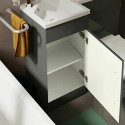 Nes Home 900mm Grey L-Shape Lh Basin Vanity Unit Sink And Toilet Debra - thumbnail 6