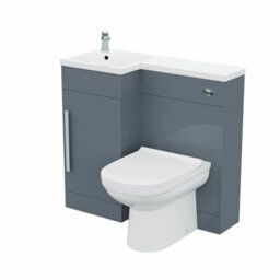 Nes Home 900mm Grey L-Shape Lh Basin Vanity Unit Sink And Toilet Debra - thumbnail 7