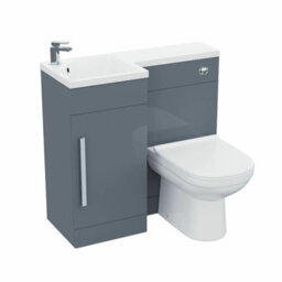 Nes Home 900mm Grey L-Shape Lh Basin Vanity Unit Sink And Toilet Debra - thumbnail 8