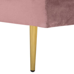 Beliani Right-Hand Chaise Longue Miramas Velvet Pink - thumbnail 7