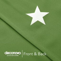 Deconovo Thermal Blackout Eyelet Curtains, Silver Star Foil Printed Room Darkening Curtains, W66 X L54 Inch, Grass Green, 2 Panels - thumbnail 8