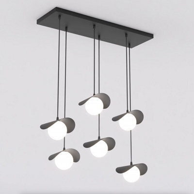 Emibig Lighting Emibig Ritual Pendant Lamp 6 X G9 Black With White Shade - image 1