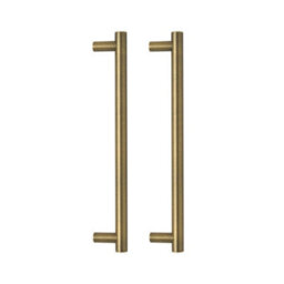 Homestylestore 600 X 650mm Navy Blue Wall Mounted Mirrored Door Bathroom Cabinet And Aged Gold T Bar Handles - thumbnail 2