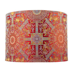 Happy Homewares Persian-Inspired Ottoman Tapestry Floral Shade In Deep Red And Gold - thumbnail 4