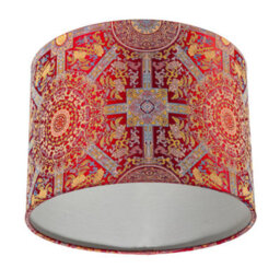 Happy Homewares Persian-Inspired Ottoman Tapestry Floral Shade In Deep Red And Gold - thumbnail 5