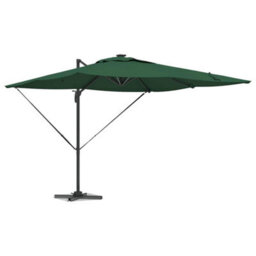 Berkfield Cantilever Roma Parasol With Leds - Green, 286 X 284 X 270 Cm Aluminium - thumbnail 3