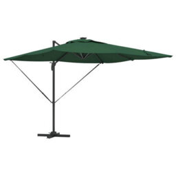 Berkfield Cantilever Roma Parasol With Leds - Green, 286 X 284 X 270 Cm Aluminium - thumbnail 2