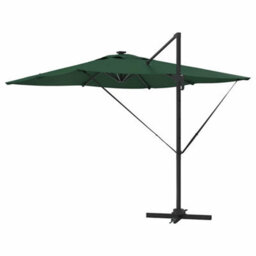 Berkfield Cantilever Roma Parasol With Leds - Green, 286 X 284 X 270 Cm Aluminium - thumbnail 7